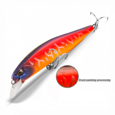 Vobleris BEARKING Real Minnow 100SP 14.5g UV  14