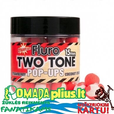 Plaukiantys boiliai Dynamite Two Tone Fluro Pop-Up 15mm 1