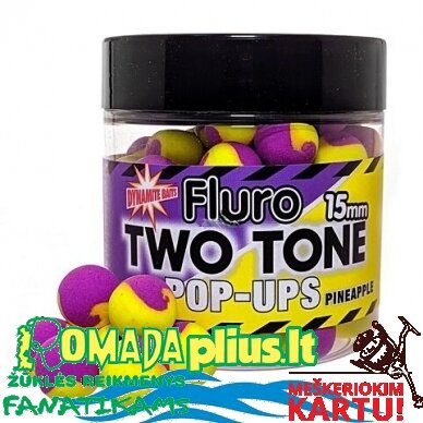 Plaukiantys boiliai Dynamite Two Tone Fluro Pop-Up 15mm 3