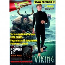 Apatiniai rūbai Komplektas pagamintas iš specialaus tipo Polartec® vilnos Žieminiai Thermo rūbai Spalva Juoda Ypač Šilti ir Lengvi Viking Thermo Extra Warm