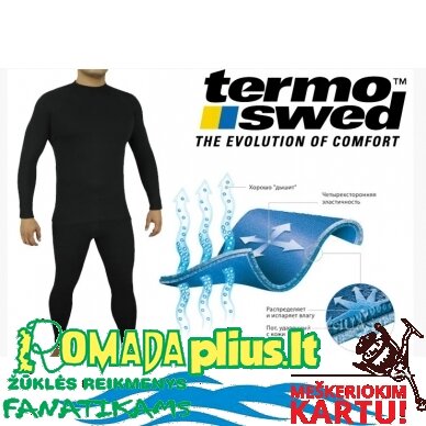 Apatiniai žieminiai Thermo rūbai Super Lengvumas black Šortai-Kelnaitės 3XL Švedija 1