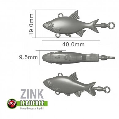 Blizgė Spinner JIG UV 16g  be švino 1