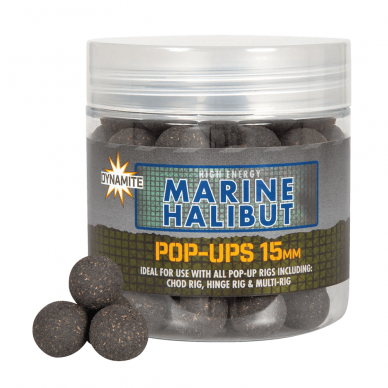 Boiliai Plaukiantys DYNAMITE MARINE HALIBUT Foodbait Pop Ups 15mm