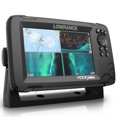 Echolotas Lowrance Hook Reveal 7 TRIPLESHOT ROW Didelė Sonaro Galva