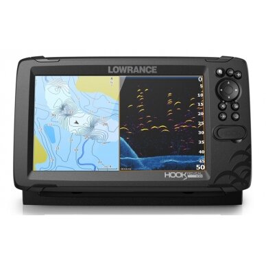 Echolotas Lowrance HOOK Reveal 9 TripleShot with CHIRP, SideScan, DownScan &amp; Base Map 4