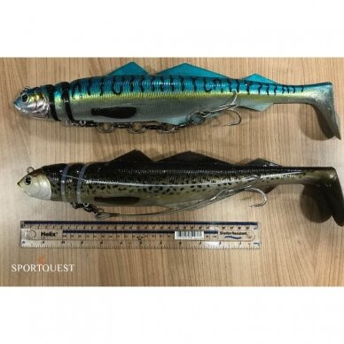 Guminukas jūrinis Kinetic Big Bob 730g 40cm Robocod Menkės mailius BIG Halibutų Didelių Menkių Žvejybai Norvegijoje 5