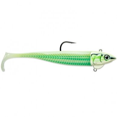 Guminukas jūrinis Minnow 18cm 127g su galva Fosfo