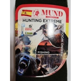 Kojinės Šiltos Mund Hunting Medžiotojams ir Žvejams Romada  Merino Vilna dydis 38-41 Komfortas nuo +5 iki -25C Made in Spain Firmos MUND