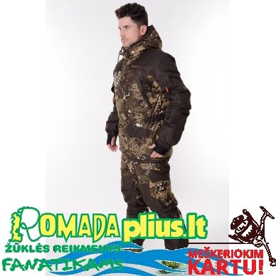 Kostiumas žieminis Žvejybinis Medžioklinis Žvejybinis Camou Combined Lizard Pro -45C Nepralyjantis Kvepuojantis Nešlama ICE Fishing Hunting 2