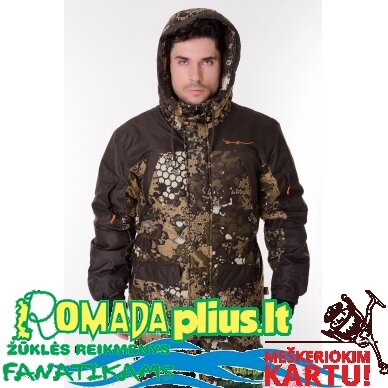 Kostiumas žieminis Žvejybinis Medžioklinis Žvejybinis Camou Combined Lizard Pro -45C Nepralyjantis Kvepuojantis Nešlama ICE Fishing Hunting 4