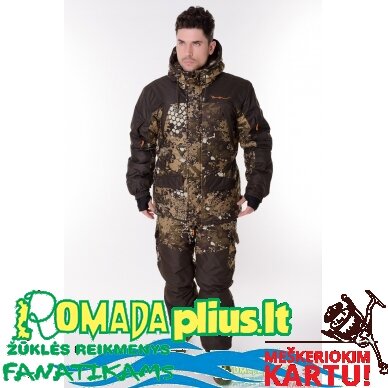 Kostiumas žieminis Žvejybinis Medžioklinis Žvejybinis Camou Combined Lizard Pro -45C Nepralyjantis Kvepuojantis Nešlama ICE Fishing Hunting 1