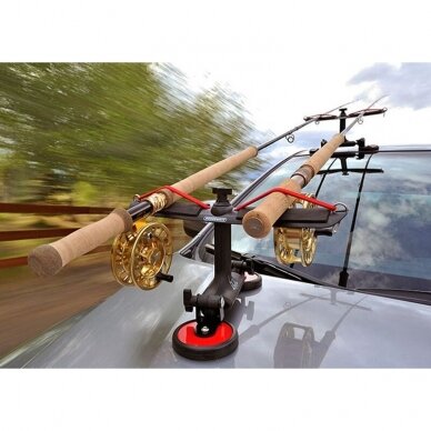 SIMMS Meškerykočių laikiklis ant mašinos ar katerio SUMO Suction Mount Rod Carrier 2-Varinatai