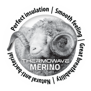 MERINO 100% Apatiniai žieminiai Thermo rūbai ThermoWave Kelnės Spalva Juoda Moterims XS