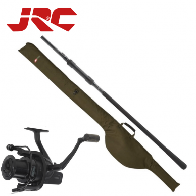 Meškerė Karpinė Komplektas JRC CARP CoCoon 13ft/3.90m 3.5LB +Ritė Mithell Carp Balck Edition 7000 +JRC CoCoon Dėklas 11