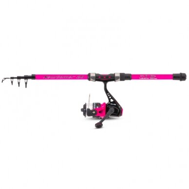 Meškerė Tele+Ritė Pink 1.60m 8-20g