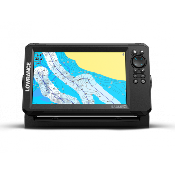 Naujas Eagle Eye™ 9” & Worldwide Base Map Live Lowrance Transducer su integruota Ypatingai sufokusuotas gyvas sonaras sujungiamas su CHIRP ir DownScan Imaging™ su FishReveal™ viename 5