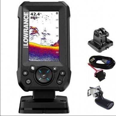 NAUJAS MODELIS Echolotas Lowrance Eagle-4x 4 IPS Portrait Fish Finder Bullet transdcuer