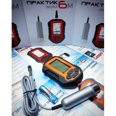 Naujas Praktik modelis Echolotas Sonar Fish Finder Praktik 6M PRO Turbo Anglų versija