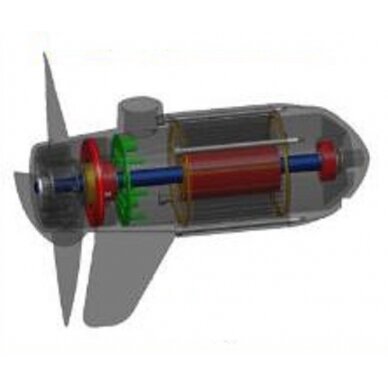 Naujos Kartos 3-Arklio Jėgos Elektrinis variklis Haswing Protruar 3.0 (12Voltų) 110lbs(3HP), 1000mm Naujausios technologijos bešepetėlinis variklis 6