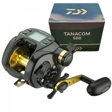 NEW 2024 DAIWA Multiplikatorius elektrinis Tanacom 500 Daiwa made in JAPAN Išlengvita Ritė