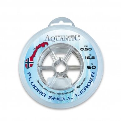 Pavadėlis Aquantic Fluorocarbon 50m 1.20mm Norway