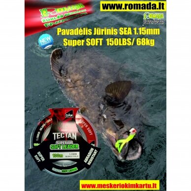 Pavadėlis Jūrinis SEA 1.15mm 100m DAM Super SOFT  150LBS/ 68kg