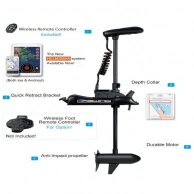 NEW GPS Inkaras Elektrinis VALTIES VARIKLIS HASWING CAYMAN B 55LBS Koja 137cm  Gen 1.6 valdomas Telefonu arba Planšete arba pulteliu su inkaravimo migtuku 19