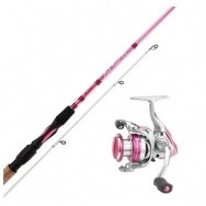 Ritė Okuma Pink Pearl V2 3000 / Spiningas Okuma Pink Pearl V2 249cm Lady