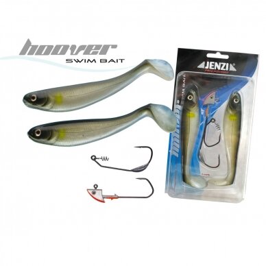 Riperiai Set Swim-Bait Plaukiantis 3D guminukai UV Silver-Minnow