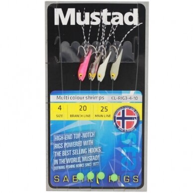 Sistemėlė jūrinė Krevetės Multicolor Mustad