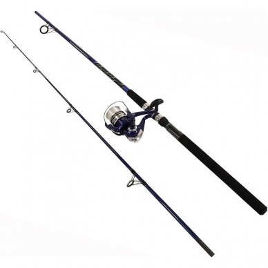 Spiningas su ritė + valas Okuma 240cm 10-40g Blue