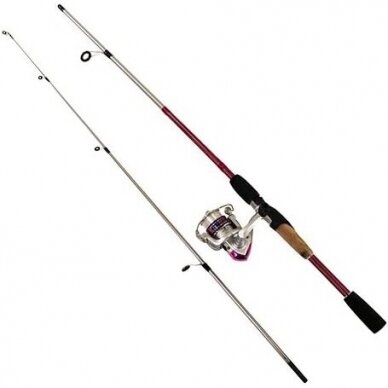 Spiningas su ritė + valas Okuma Combo 195cm 4-15g Red/Silver