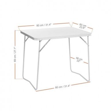 Stalas turistinis sulankstomas Camping Table 80x60x69cm 3