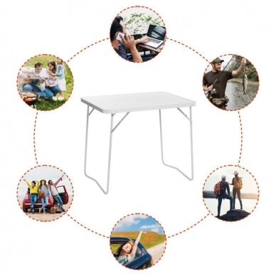 Stalas turistinis sulankstomas Camping Table 80x60x69cm 5