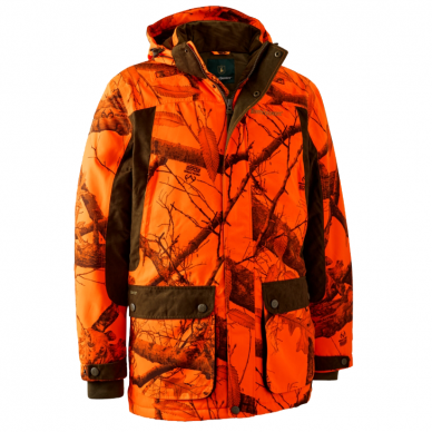 Striukė Žieminė Deerhunter Eagle Winter Medžioklinė Oranžinė Kamufliažinė Apranga Medžiotojui DEER-TEX® Performance Shell 100% atsparus vandeniui 2