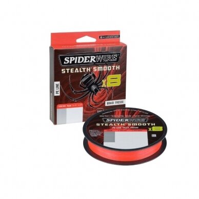 Valas pintas Spiderwire Stealth Smooth 8 RED USA 150m