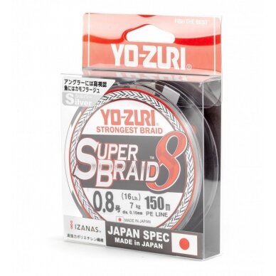 Valas pintas Super Braid 8 150m Duel made in Japan