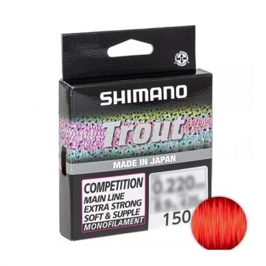 Valas Šviečiantis Shimano Trout 150m Red Japan