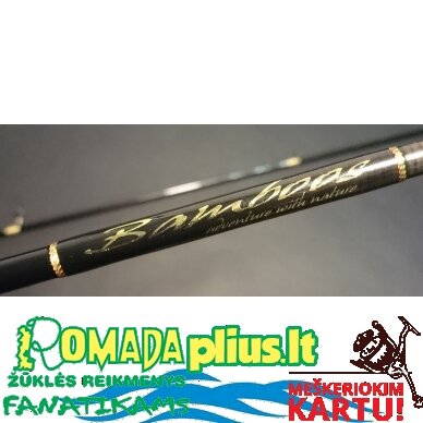 Vienetinis gaminys Ekskliuzyvinis Rankų Darbo Japan Spiningas Bamboos TZ 1.98m, 0.5-6g 4