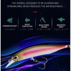 Vobleris BEARKING Real Minnow 120SP 18g UV