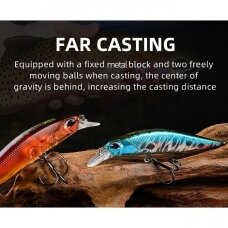 Vobleris BEARKING Real Minnow 120SP 18g UV