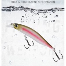 Vobleris BEARKING Real Minnow 100SP 14.5g UV