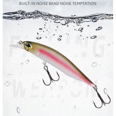 Vobleris BEARKING Real Minnow 120SP 18g UV  2