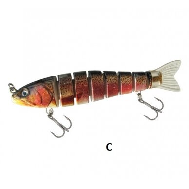 Vobleris Trout 3D 8-dalys 28g 14cm 2