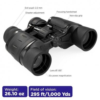 Žiūronai Zoom 12x42 Hunter Black + Dėklas 1